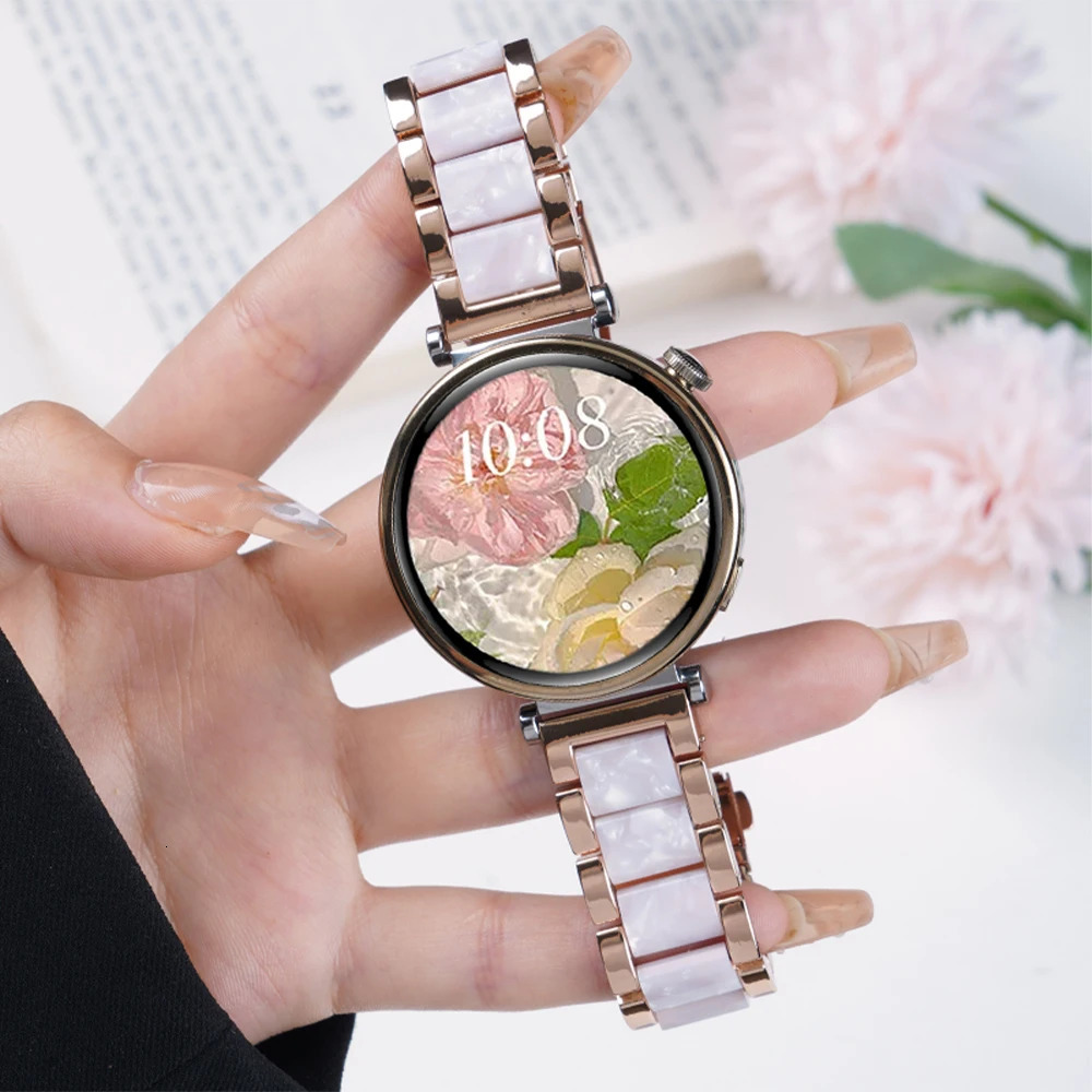 18mm 20mm 22mm Resin Strap for GT5 Pro 42mm GT5 41mm StainlESS Steel Band for Watch 7 6 5 40mm 44mm Women 250723