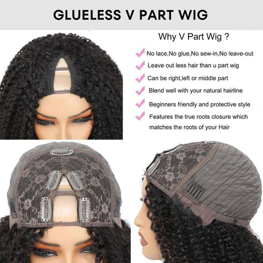 Straight V 100% Human With Seamless Edge Brazilian Hair U Part Wig Contour Upgrade For Women