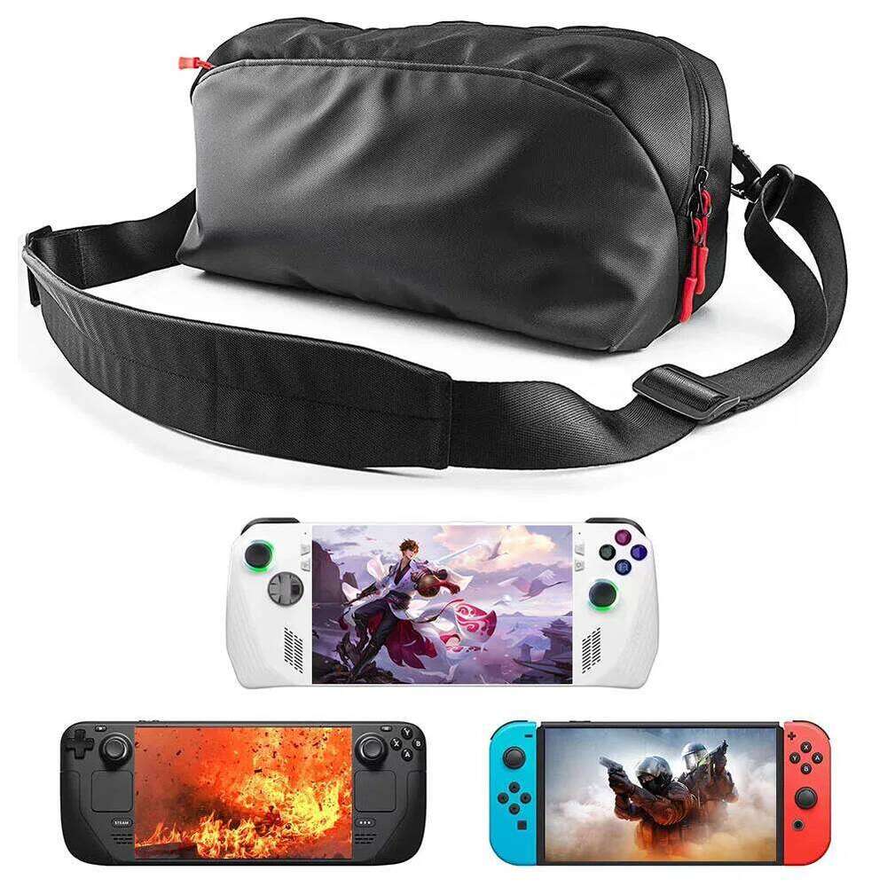 Game Console Bag 900D Oxford Large Capacity Protective Storage Pockets Adjustable Shoulder Strap For ASUS Rog Ally