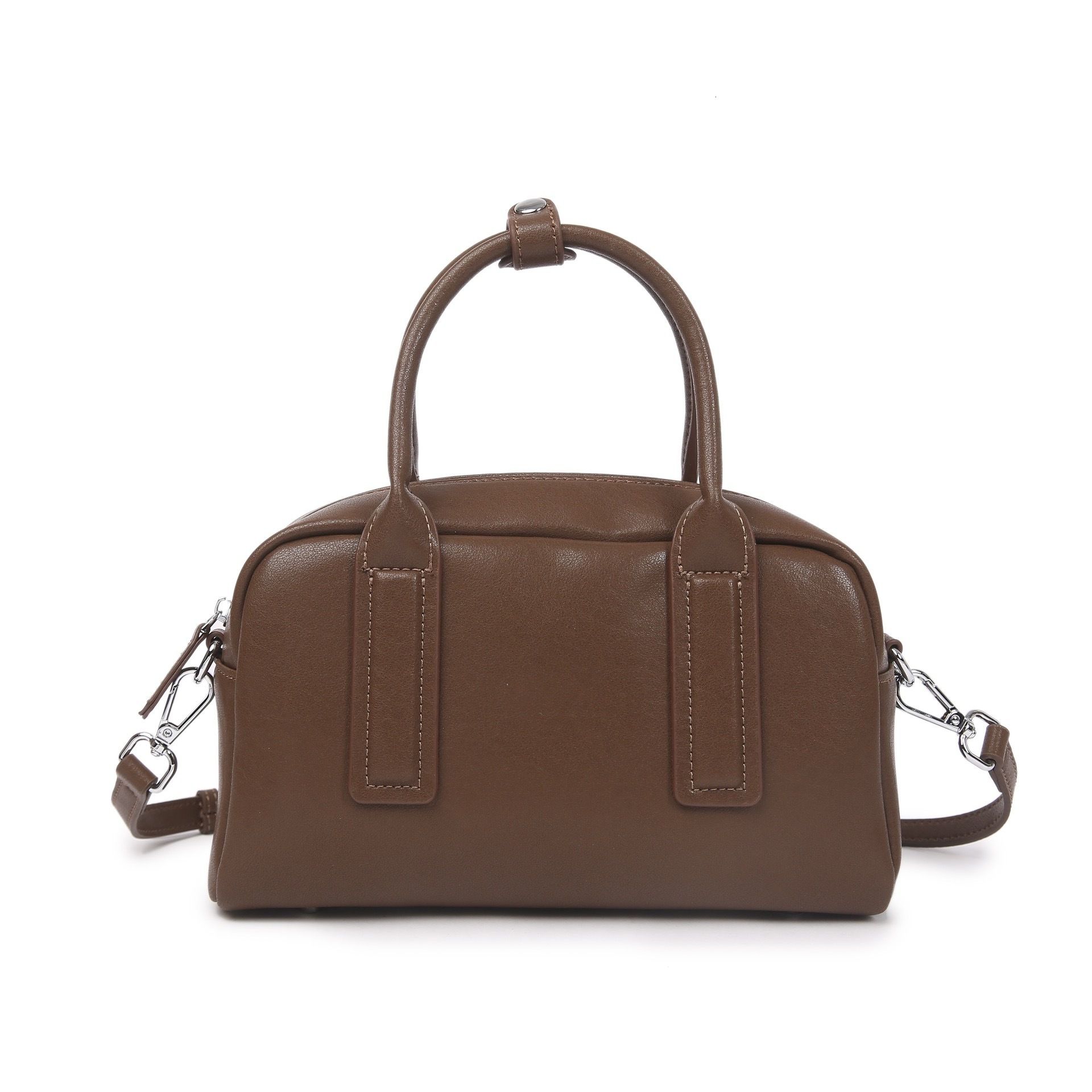 designer bag Genuine Leather Boston Pillow Bag 2025 New Model Vegetable Tanned Cowhide Handbag Vintage Bowling Bag Casual Crossbody Bag