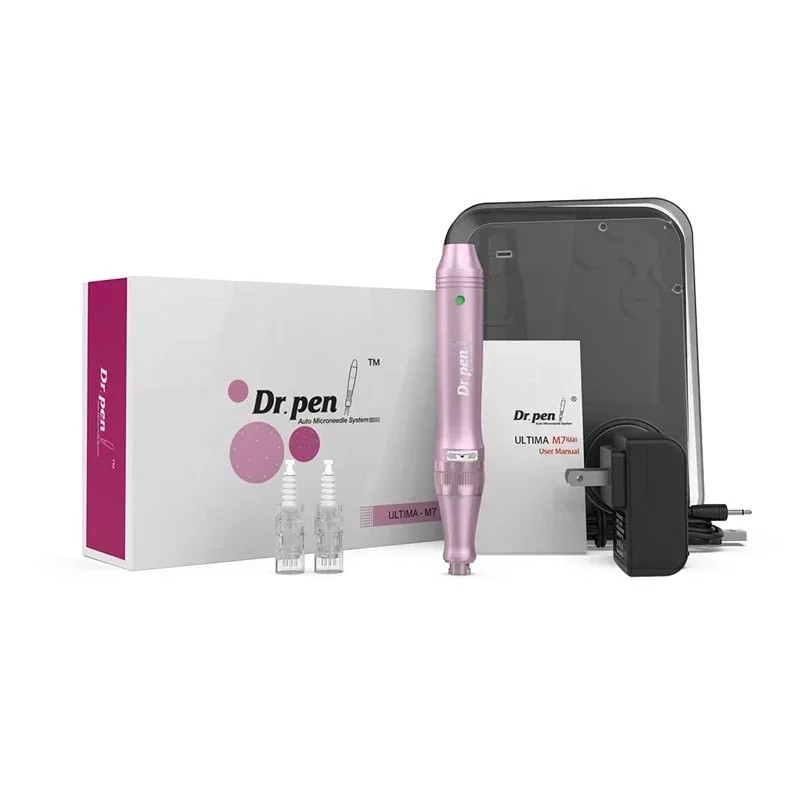 Dr. Pen Ultima M7 Wired/Wireless for Facial Electrical Mesotherapy Dermapen Skin MTS Treatment - Includes 2 Needle Attachments 12Pins