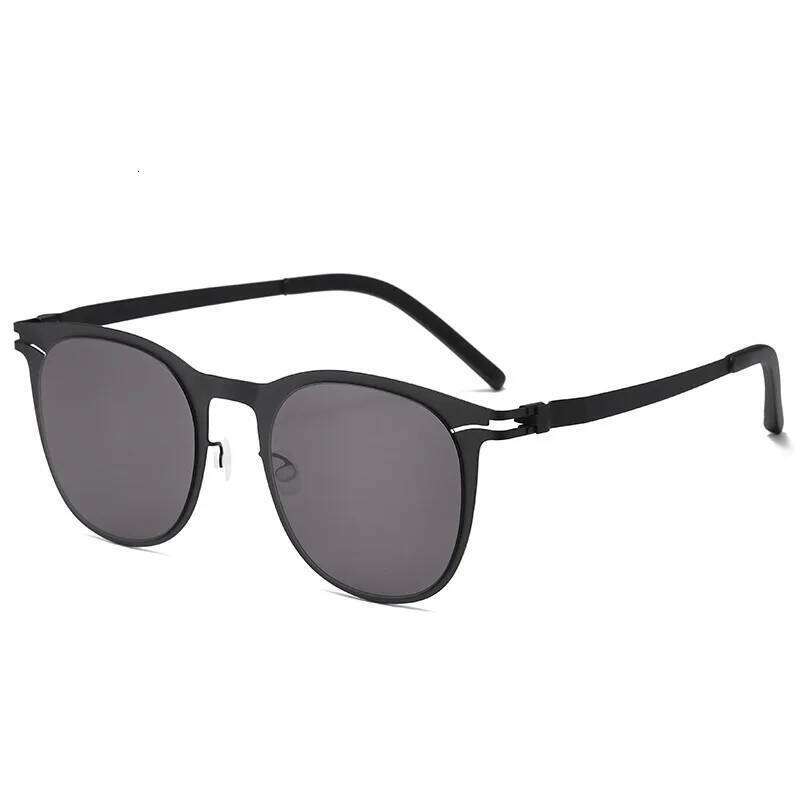 Top Quality Lightweight Stainless Steel Sunglasses Screwless Handmade for CALLUM Sun Glasses Men UV Protection Round Women