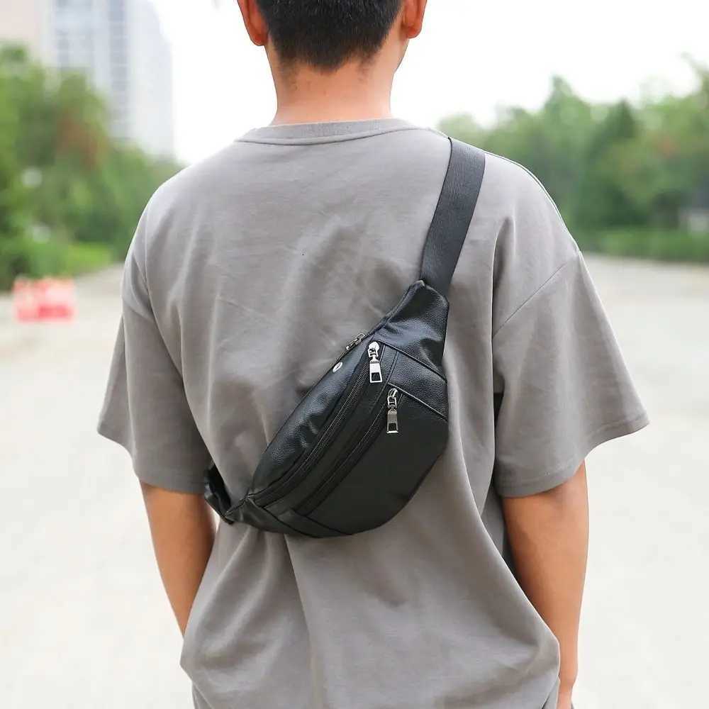 Mens Synthetic Leather Waist Packs Bag Multifunctional C Wallets Outdoor Business Crossbody Bag Waterproof Sporting Pack Bag Y250724