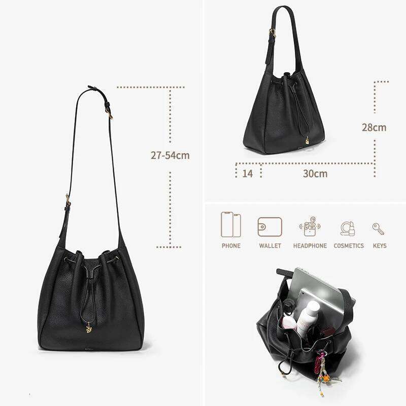 Luxury designer niche BAFELLI women's new fashion leather fashion high quality large capacity shoulder bag portable