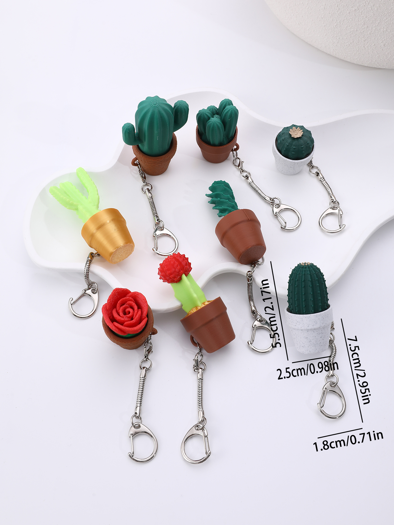 3D printed small potted plant hangers - adult stress relief toys, with a portable anxiety relief tool featuring a clickable keyboard design