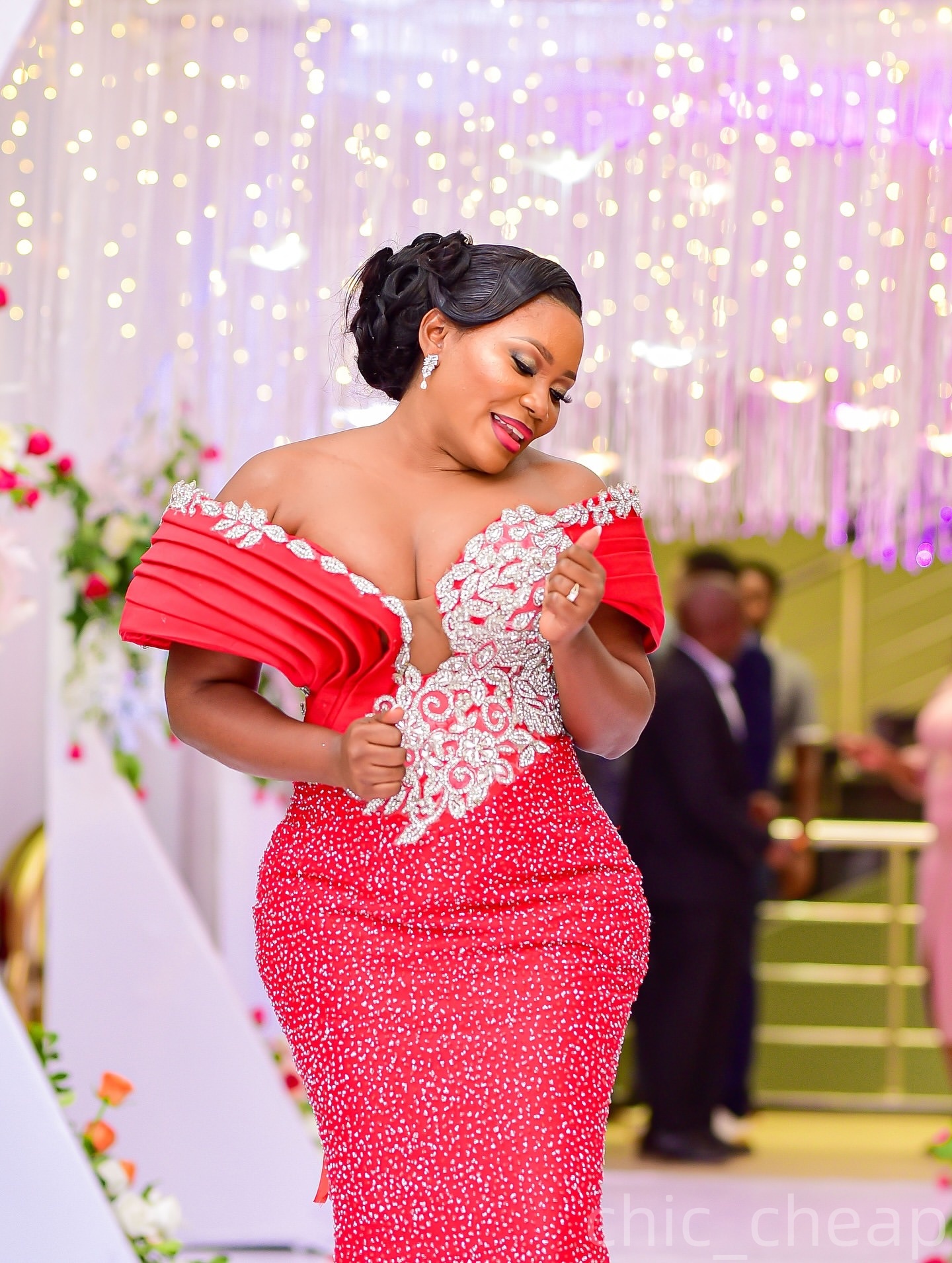 Mermaid Red Prom Dresses 2025 Sweetheart Lace Beaded Sparkly Evening Formal Party Second Birthday Engagement Gowns Plus Size Dress For Special Occasio