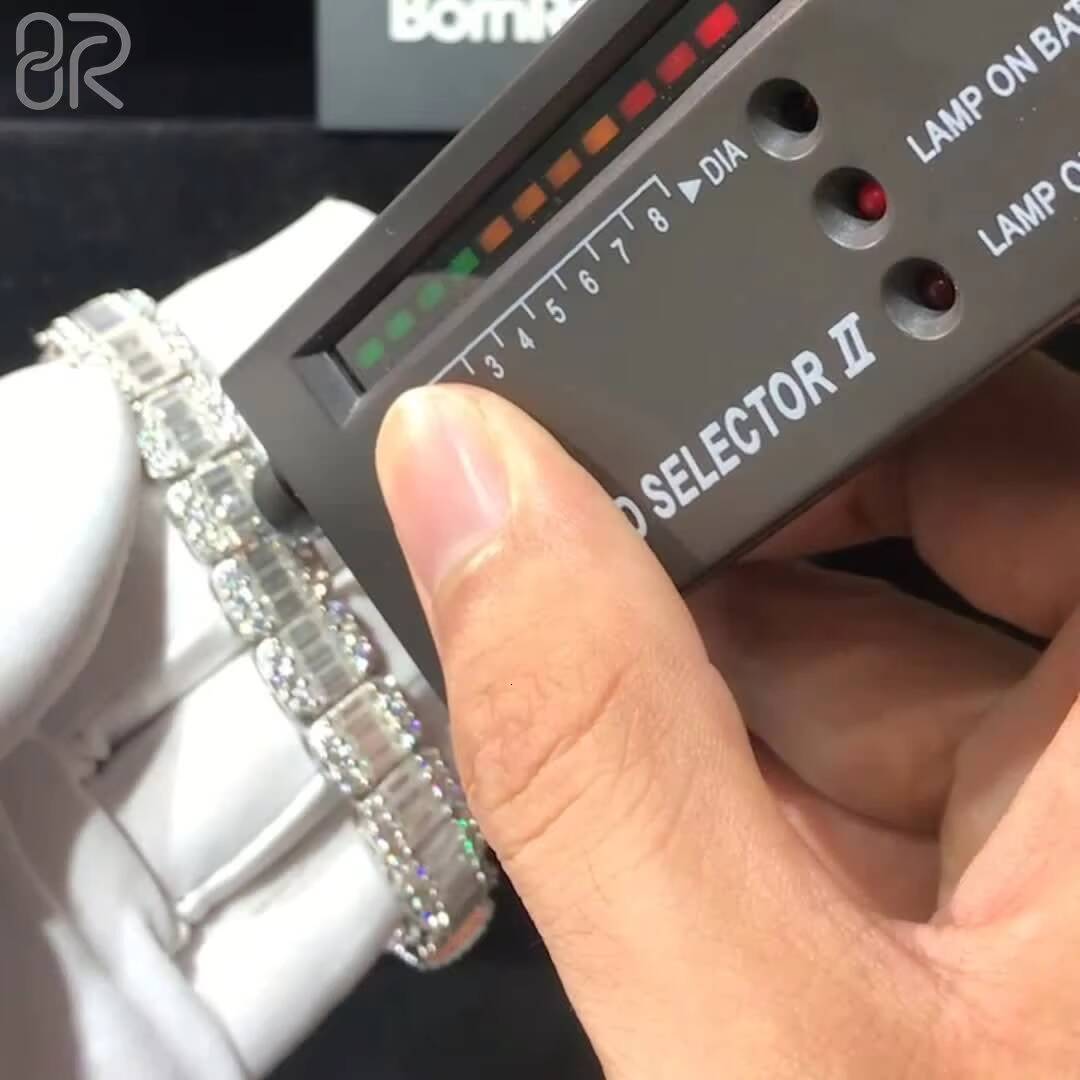 5mm 7 VVS Moissanite Tennis Bracelet Heavy Rock Twinkle 925 Silver Link Chain for Urban Women Fine Jewelry