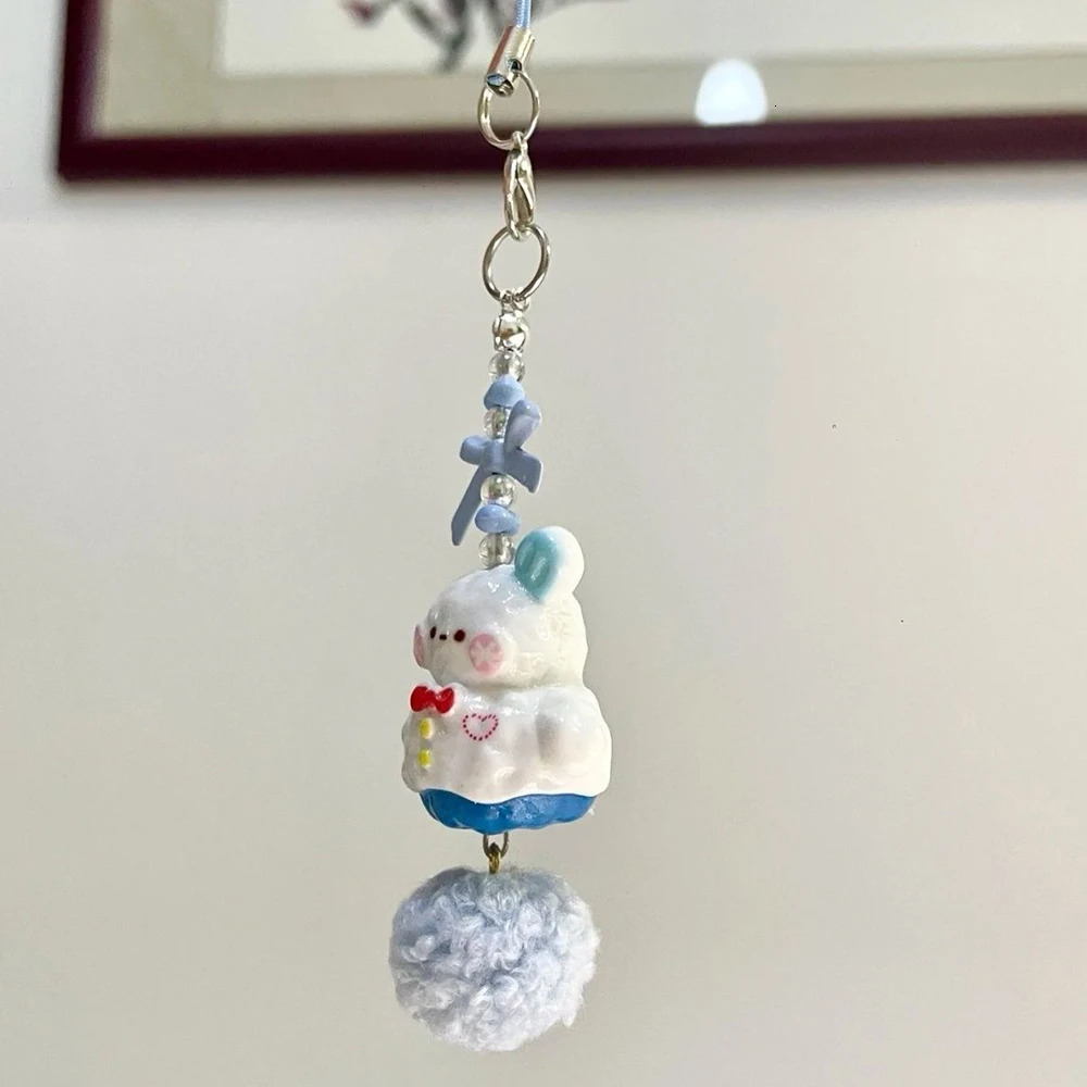 Game Love And Deepspace Zayne Keychain Cosplay Rope Phone Chain Alloy Keyring Snowman Bead Pendant Bag Accessories Xmas Gifts 250722