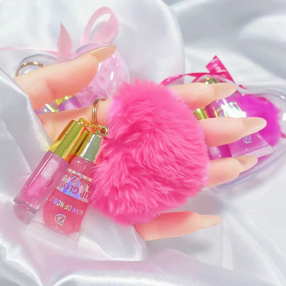 Love Portable Lip Gloss Durable Makeup Ball Pendant Set Lip Oil Holiday GiftXJ250724