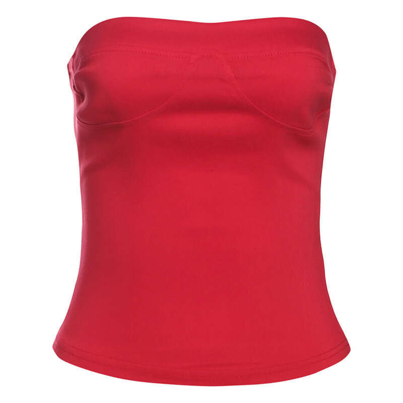 2024 Autumn Winter New Women's Solid Color Slim Street Fashion Off-Shoulder Tube Dress 2c5