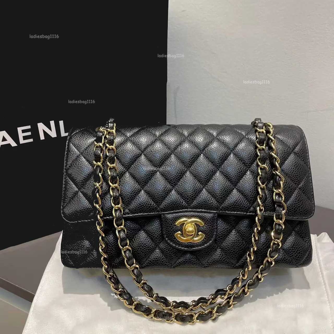 Designer Bag Shoulder Bag Luxury Bag Caviar Handbag Wallet Evening Bag Metallic Leather Chain Bag Square Lattice Sheepskin purses Higher quality satchel bag