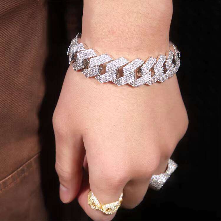 XG Pass Dia Tester Bracelets Iced Out 4rows Moissanite Cuban Chain Sier Gold Plated Fine Jewelry Bracelet for Men