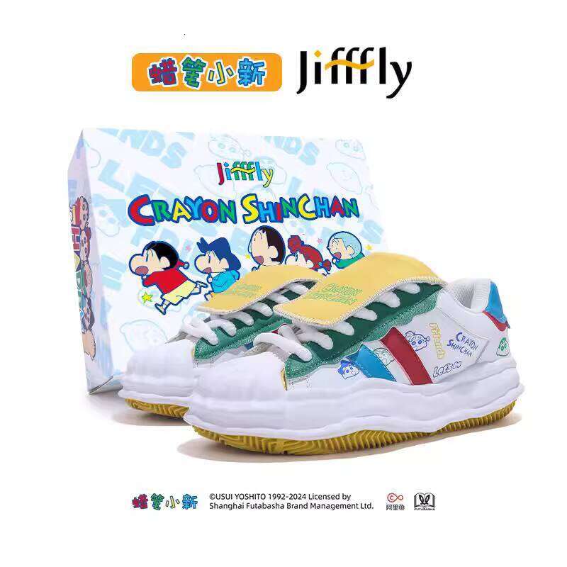 Crayon Shin-chan Collaboration Jifffly Sneakers Women Summer Edition Flip-top Dissoable Shell Toe Sports Shoes for Men