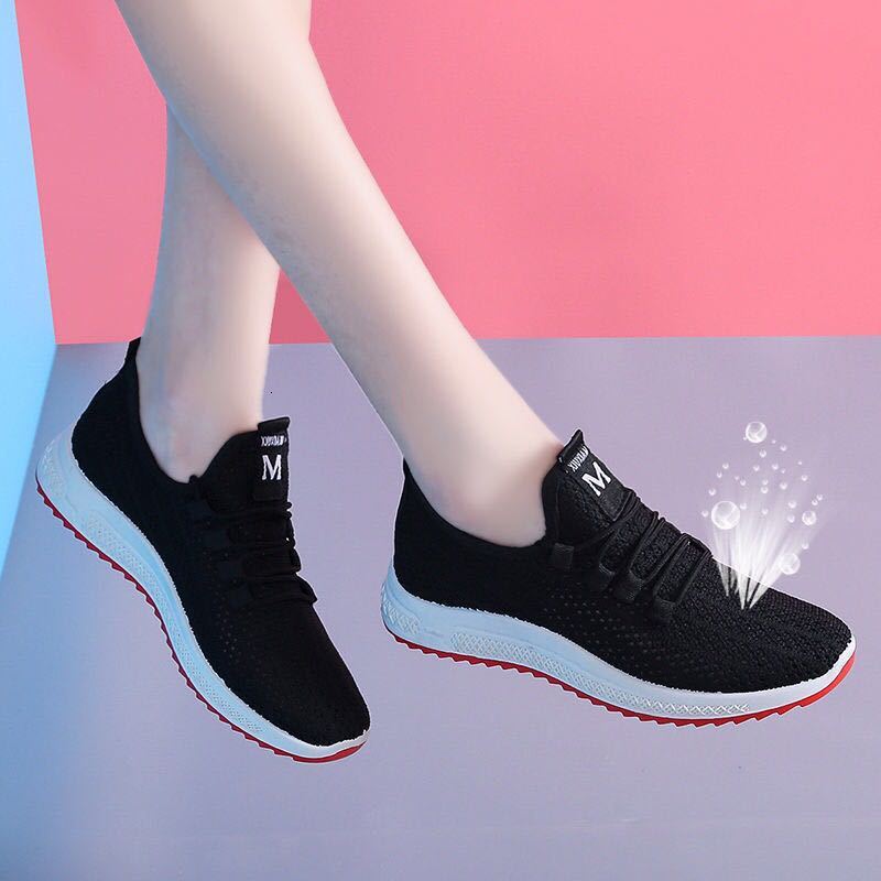 2024 New Korean Style Women's Running Sports Breathable Non-Suffocating Mesh Soft Sole Versatile Shoes ddmythur