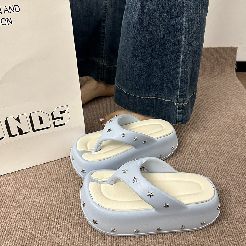 Ddmysports Petite Height Increasing Clip On Flip Flops For Women Outdoor Wear Summer New Fashion Versatile Thick Soled Beach Sandals Outdoor Shoes