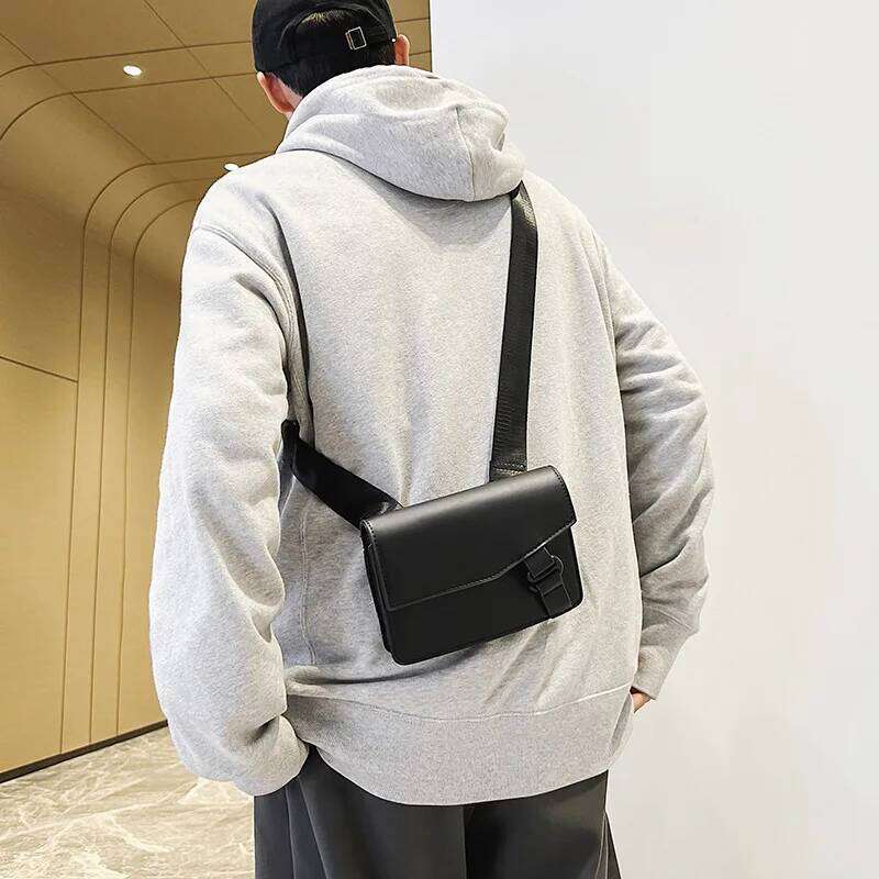 Crossbody For Men New Casual Messenger Shoulder Korean Trendy Brand Mobile Phone Storage Small Square Bag