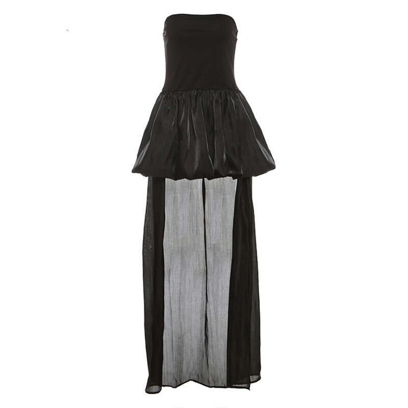 2024 Autumn Winter New Solid Color Sexy Strapless Backless High Waist Short Dress ba9