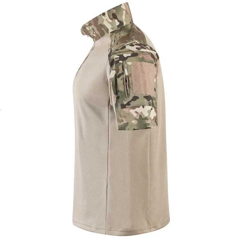 Men camouflage uniform Tactical Shirt Short Sleeve Quick Dry Combat T-Shirt Military Army T Shirt Outdoor Hunting Hiking Shirts Y250724