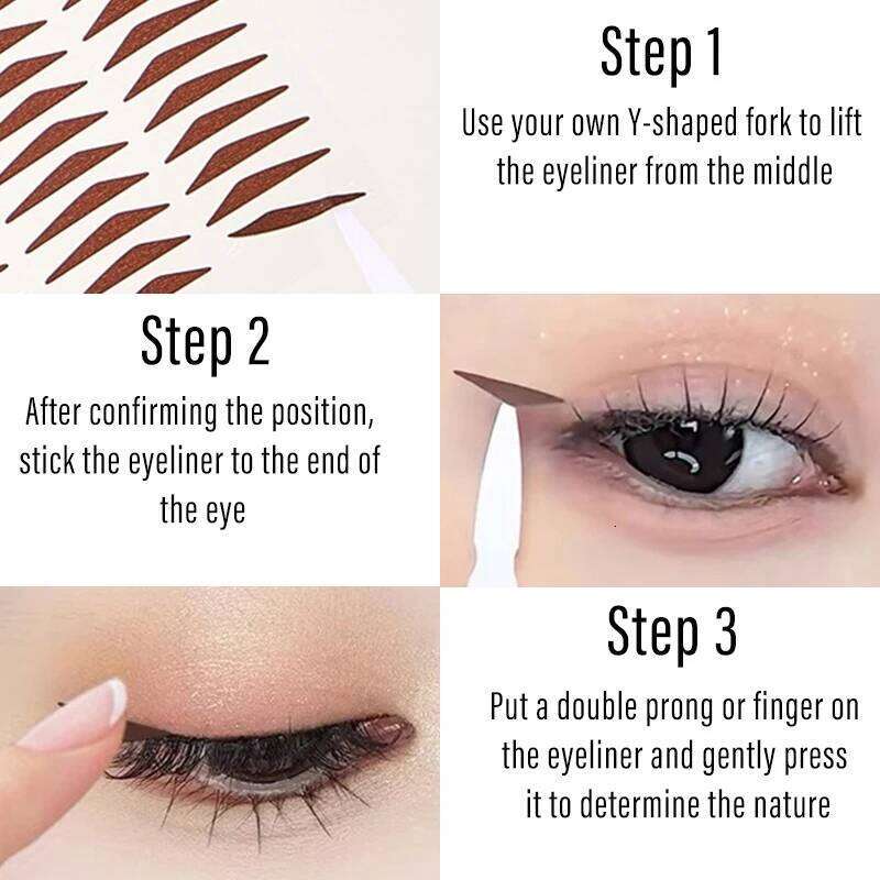 120/128pcs Stamp Sticker Long Lasting Waterproof Brown Korean-style Natural Eye Makeup Symmetry Eyeliner Seal Stick X250725 X250725
