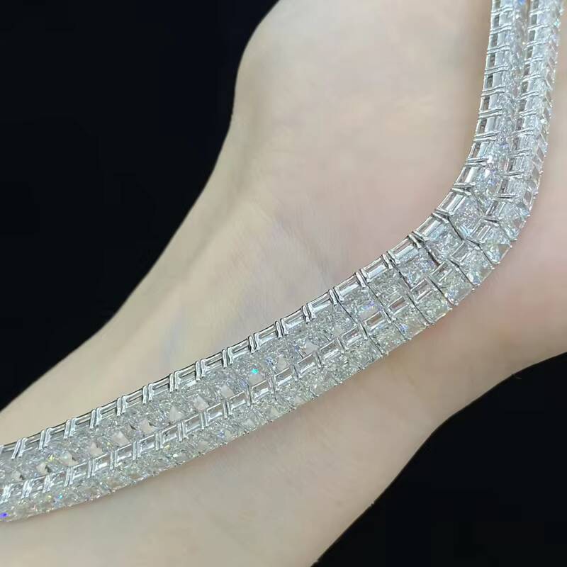 Factory Price Wholesale Men Womenhiphop Jewelry 925 Sterling Silver Gra Vvs Diamond Tennis Chain Bracelet