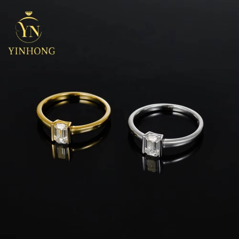 High Quality Moissanite Ring 925 Sterling Silver Round Brilliant Cut 1ct D Vvs Moissanite Wedding Engagement Rings