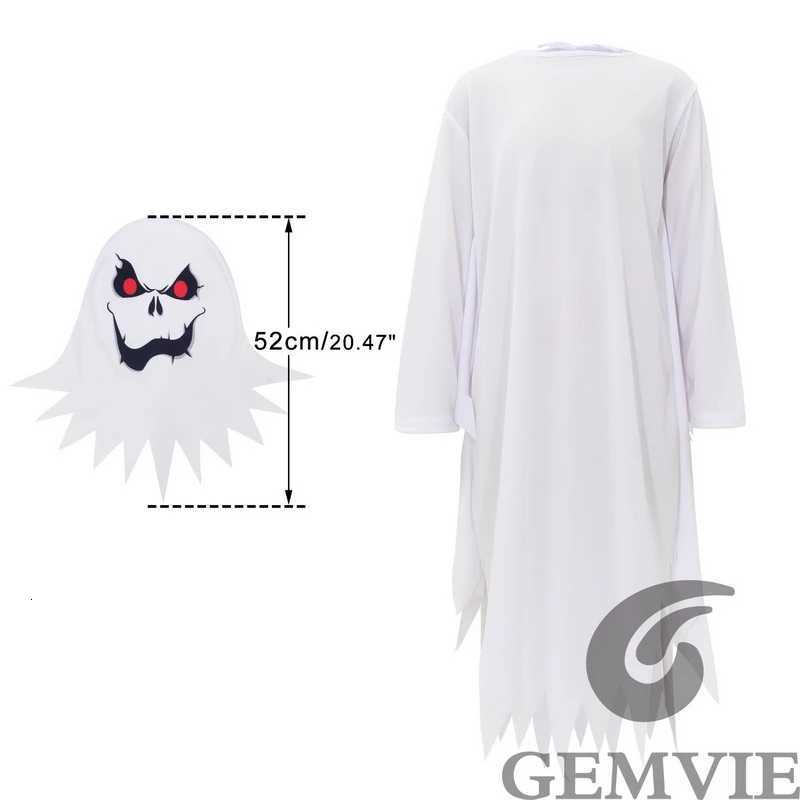 Halloween Boys Girls White Ghost Scary Cosplay Costume for Kid Child Stage Performance Carnival Par Dress Up Suit Z250725