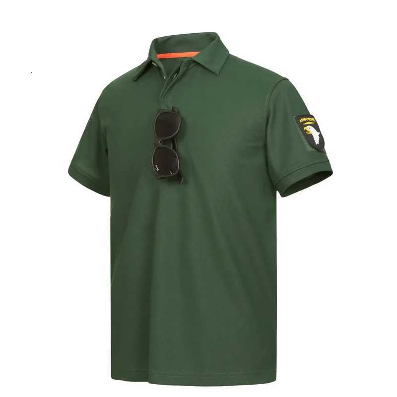 Mens Quick Dry Embroidered Polo Shirts Summer Plus Size Breathable Clothes Tactical Elastic Plain Turn-down T-shirts Y250724