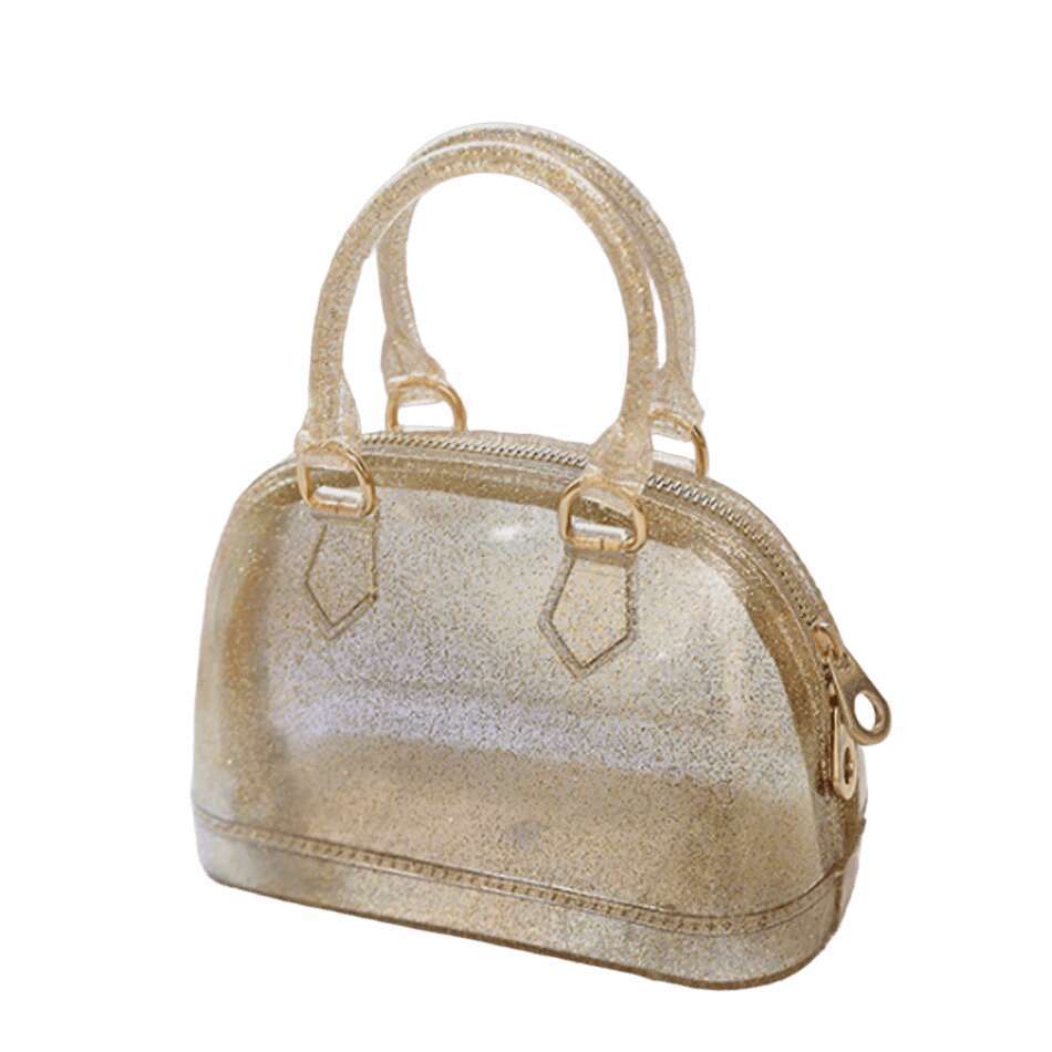 Small PVC Waterproof Candy Colors Jelly Handbag Fashion Shell Shoulder Crossbody Summer Beach Bag
