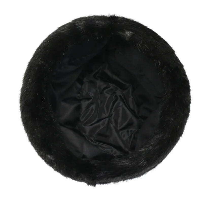 Winter Mink Hair Mens Hat Thick Cold Warm Hat Middle-aged and Elderly Flat Hat Elderly Hat Landlord Presidential Hat 250724