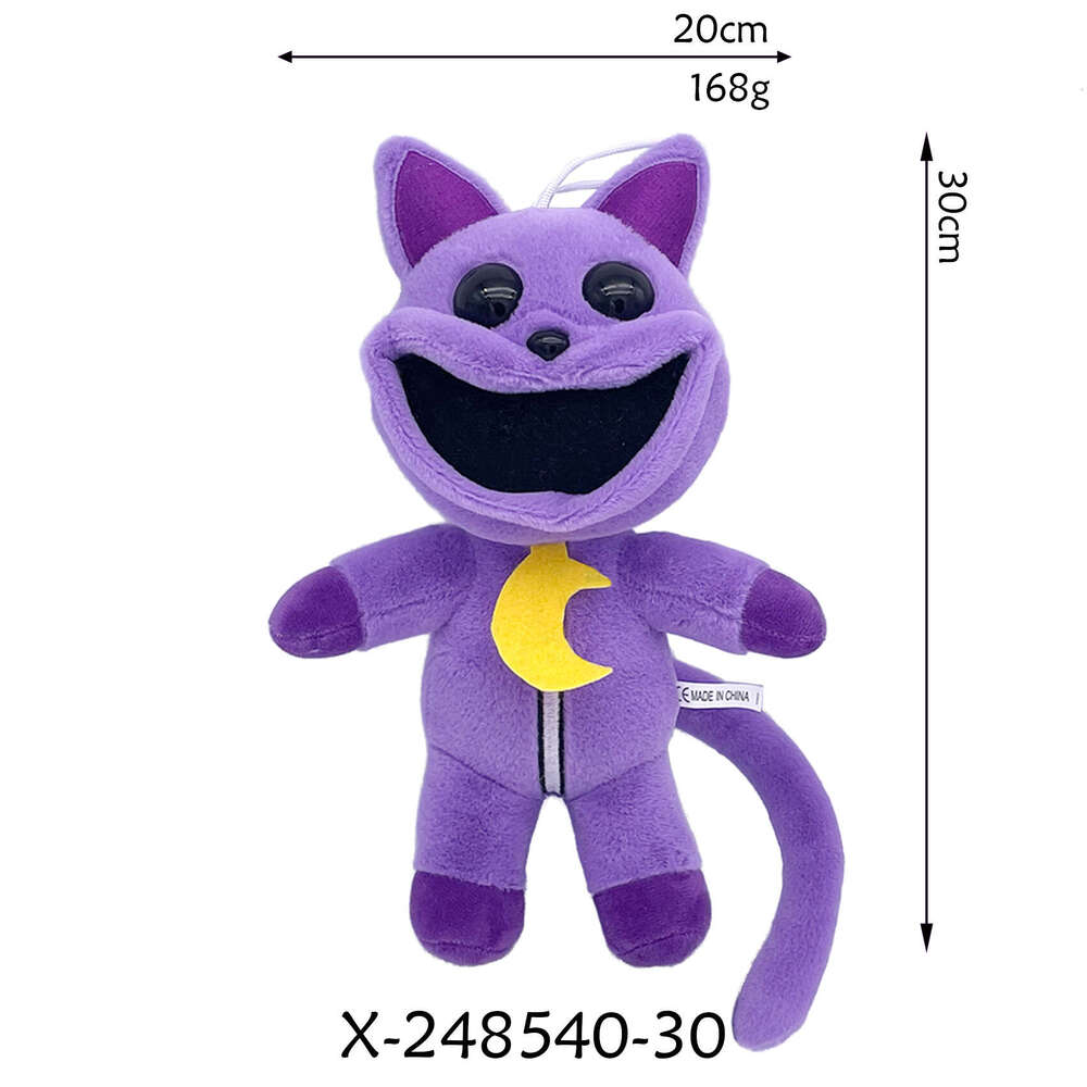 smiling critters Bobby Purple Cat Horror Game Smiling Animal Monster Plush Toy