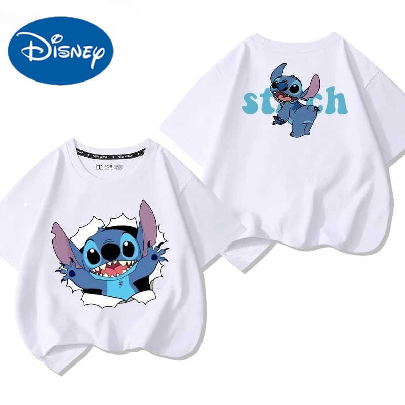 Disney Summer Childrens Comfortable Cotton T-shirts Lovely Cartoon Printing Pullover Short Sleeve Kids Loose Chic Tees Tops456 W250725tyt
