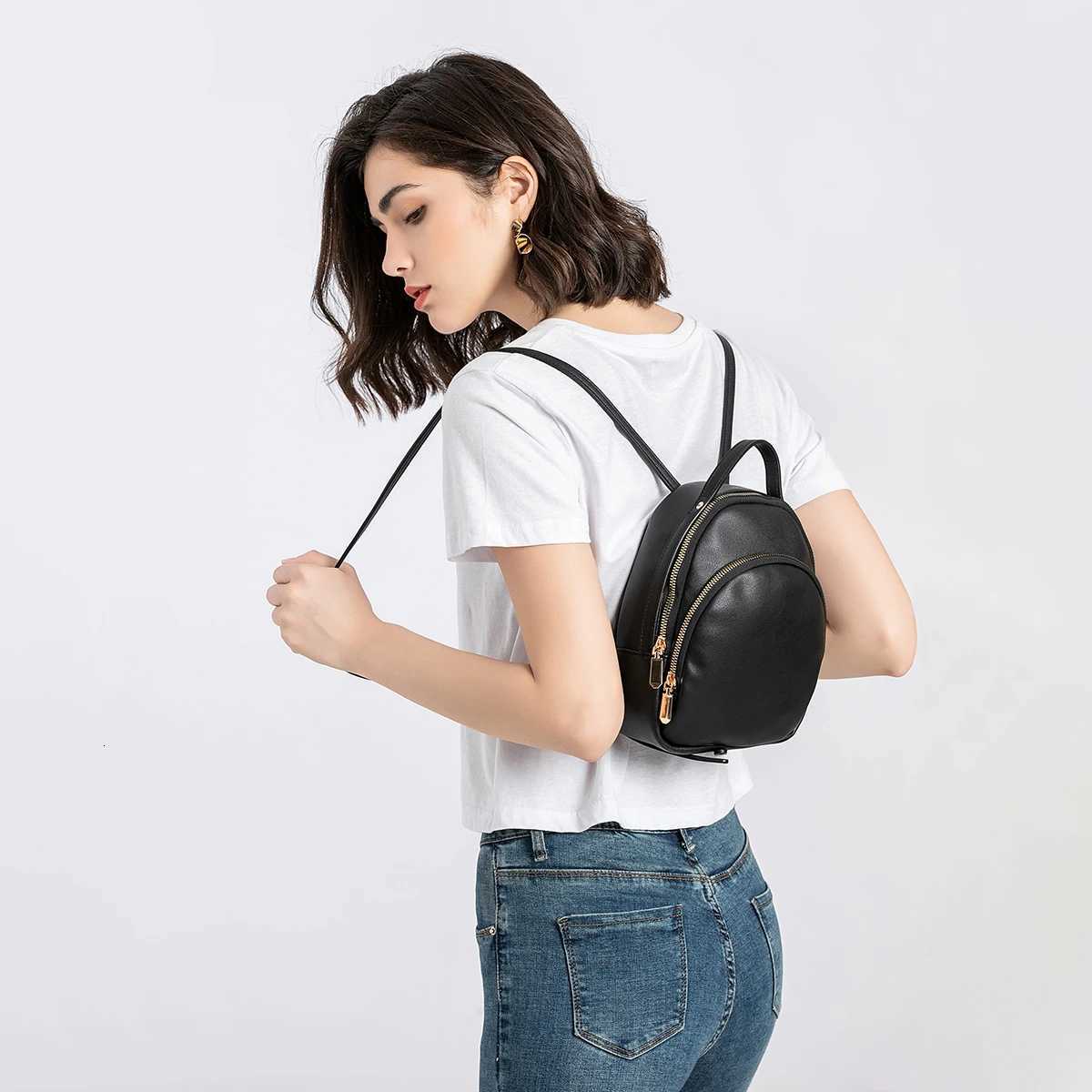 Mini Backpack for Women Travel Cute Purse and Shoulder Bag PU Leather Fi Knapsacks Y250724