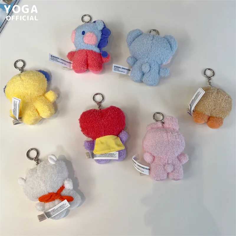 8cm Kawaii Bt21 Small Animal Mini Cooky Rj Tata Plush Keychain Knapsack Pendant Cartoon New Plush Doll Pendant Birthday Gift 250715