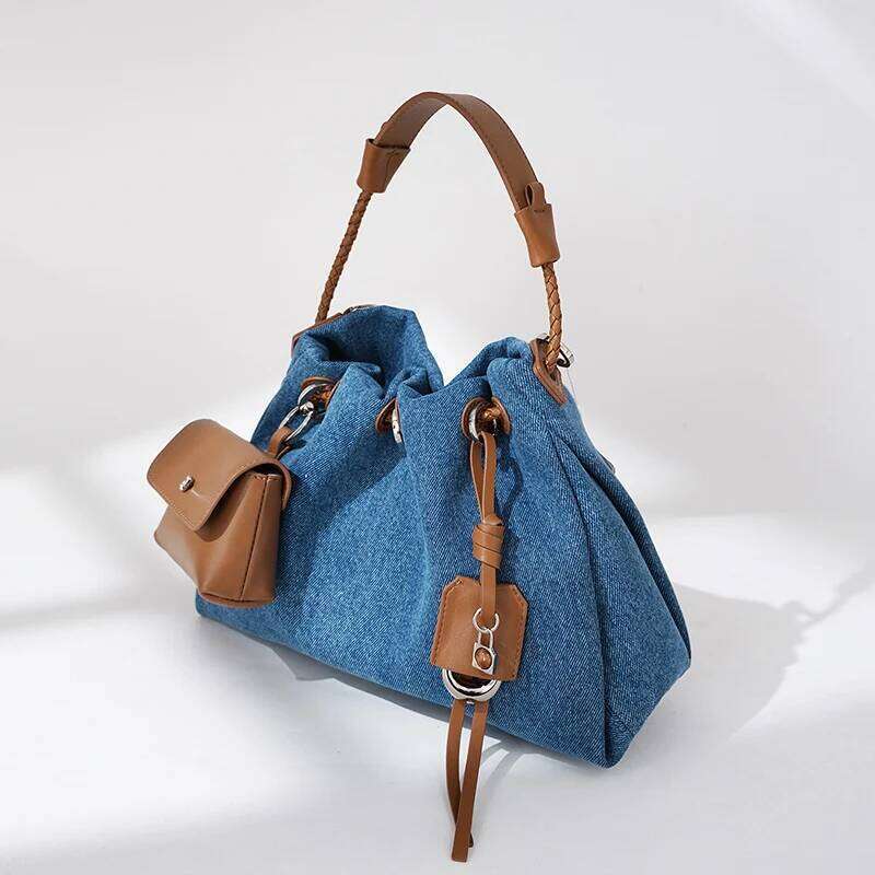 Luxury designer niche fashion denim portable simple messenger women spring and summer series shoulder bag