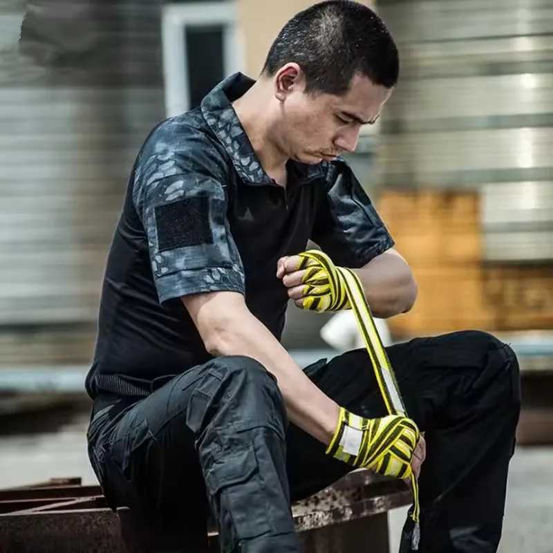 Camouflage Tactical Shirt Short Sleeve Mens Quick Dry Combat T-Shirt Military Army T Shirt Camo Outdoor Hiking Hunting Shirts Y250724