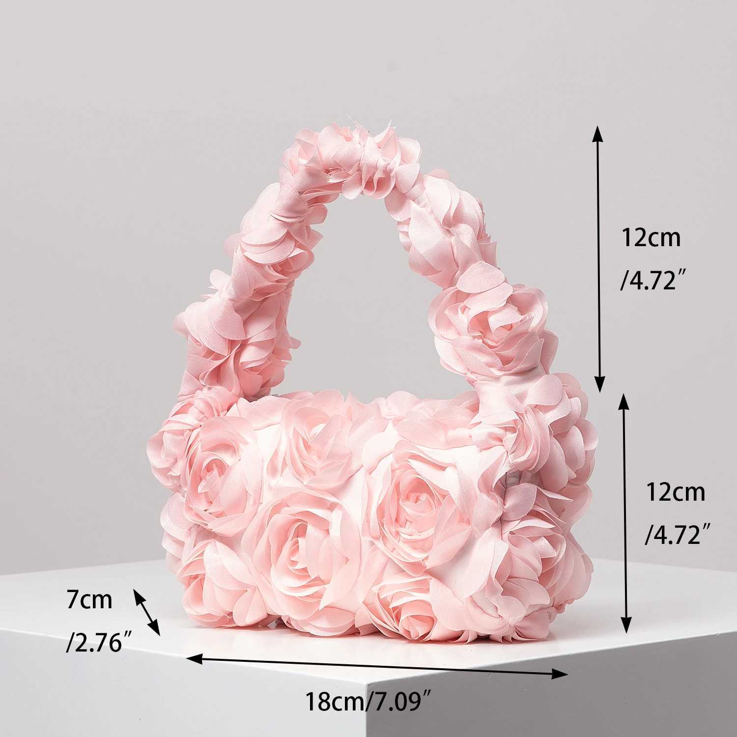 Elegant Rose Handbag Wedding Party Dinner Bag Sweet and Cute Small Square Bag Suitable for Mens Gifts (Rand Pattern) Y250725