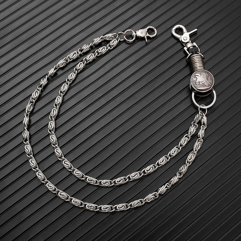 Punk Pants Chain Boy Fashion Multi-layer Keychains for Men Women Jeans Waist Chain Gothic Rock Jewelry Accessories 250722