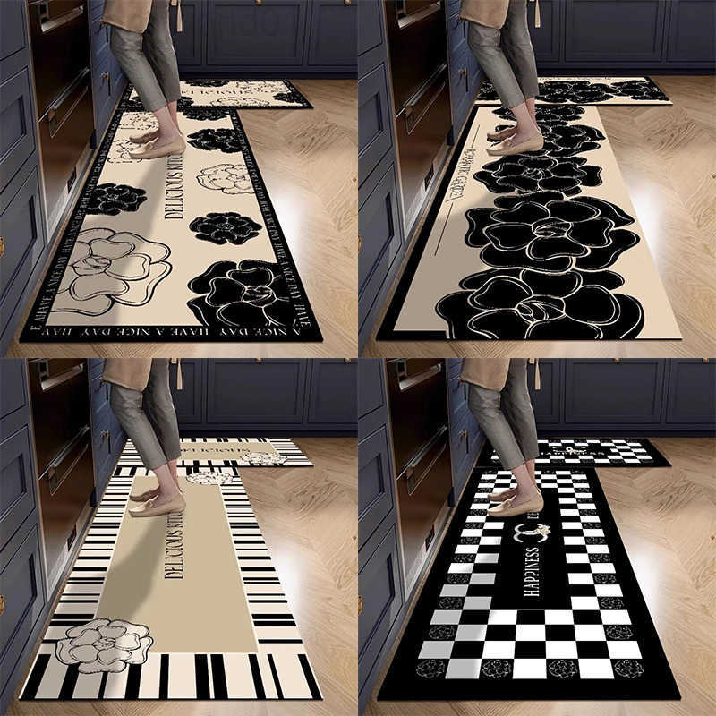 The Creamy VIKAMA Kitchen Floor Mats Diatomite Non-slip Oil-absorbent Mats Stain-resistant Foot Mats for Home Use Home Decor X250725