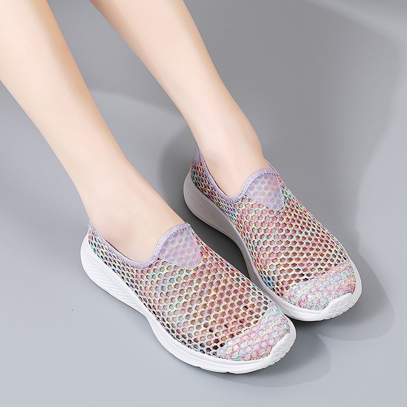 2023 Women's Summer Sports Running Ladies Mesh Versatile Hollow Breathable Casual Shoes ddmythur