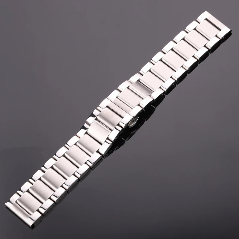 Stainless Steel Watch Band Bracelet 18 20 21 22 23 24mm Women Men Solid Metal Wristband Replacement Strap Accessories With Tool 250723