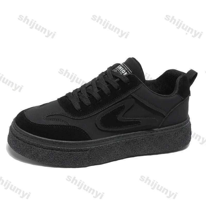 Men's Platform Sneakers Spring Autumn Fashion Lace Up Comfortable Casual Height Increase Thicken Outdoor Vulcanized Shoes