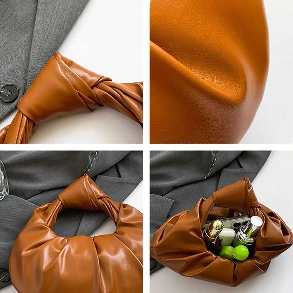 2023 Casual Soft PU Shoulder Bags Mini Small Top-Handle Bags Square Pleated Clutch Purse for Women Girls Y250725