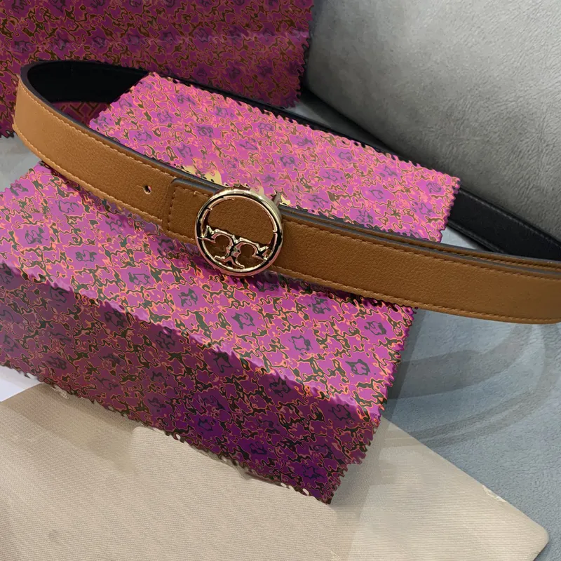 Designer Belts Womens Belts Fashion Cowskin Belt Woman Waistband Mens Thin Smooth Golden Buckle Belt 2.3cm Exquisite gift box