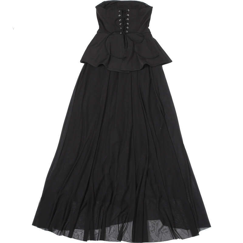 2025 Summer New High Waist Slimming Sleeveless Backless Tie Slim Fashion Long Dress for Women 259