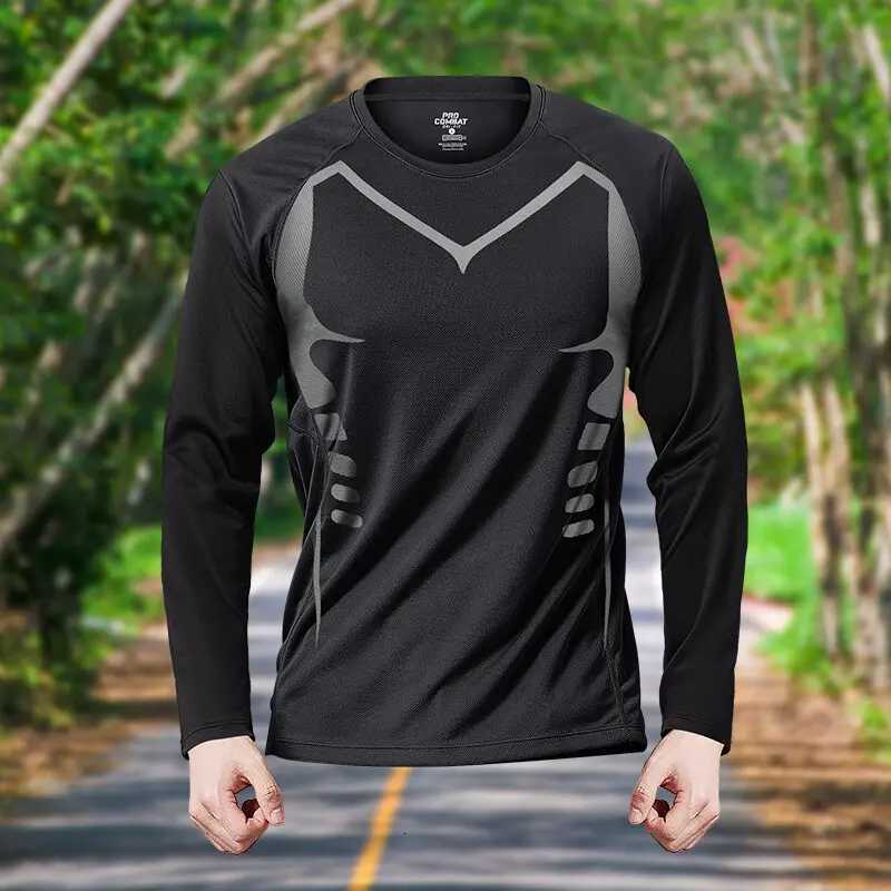 Fitness Clothes Mens Long sleeved T-shirt Autumn Winter Tights Quick-Drying Clothes Training Sports T-Shirt basketball Running Y250724