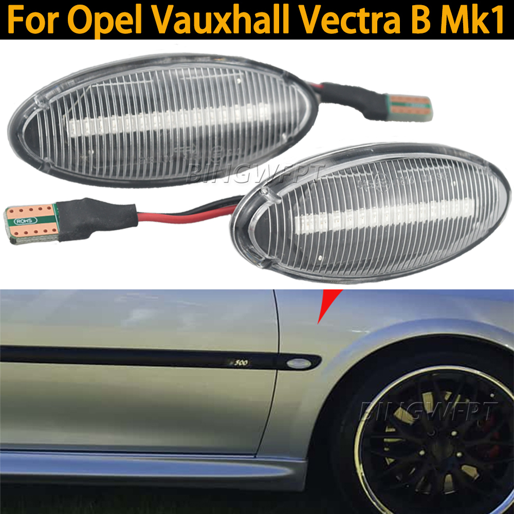 2Pcs Dynamic LED Side Marker Light Turn Signal Lamp For Opel/Vauxhall Vectra B MK1 1995 1996 1997 1998 1999 2000 2001 2002 2003