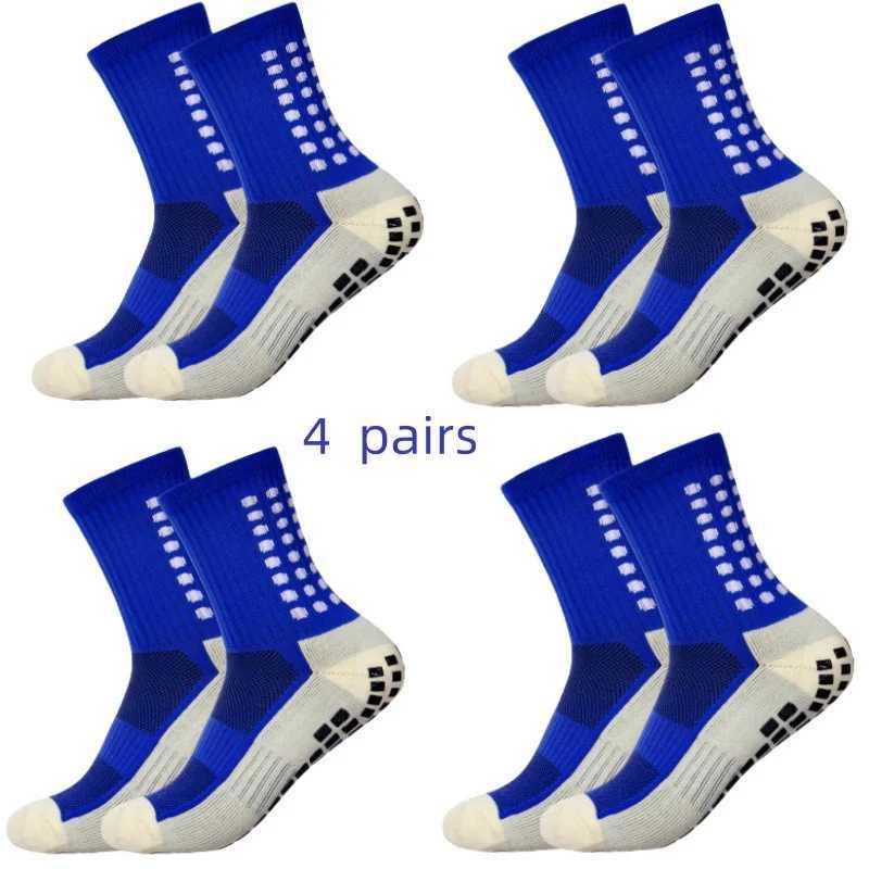 4 pairs of mens soccer socks non-slip grip pad basketball socks X250725