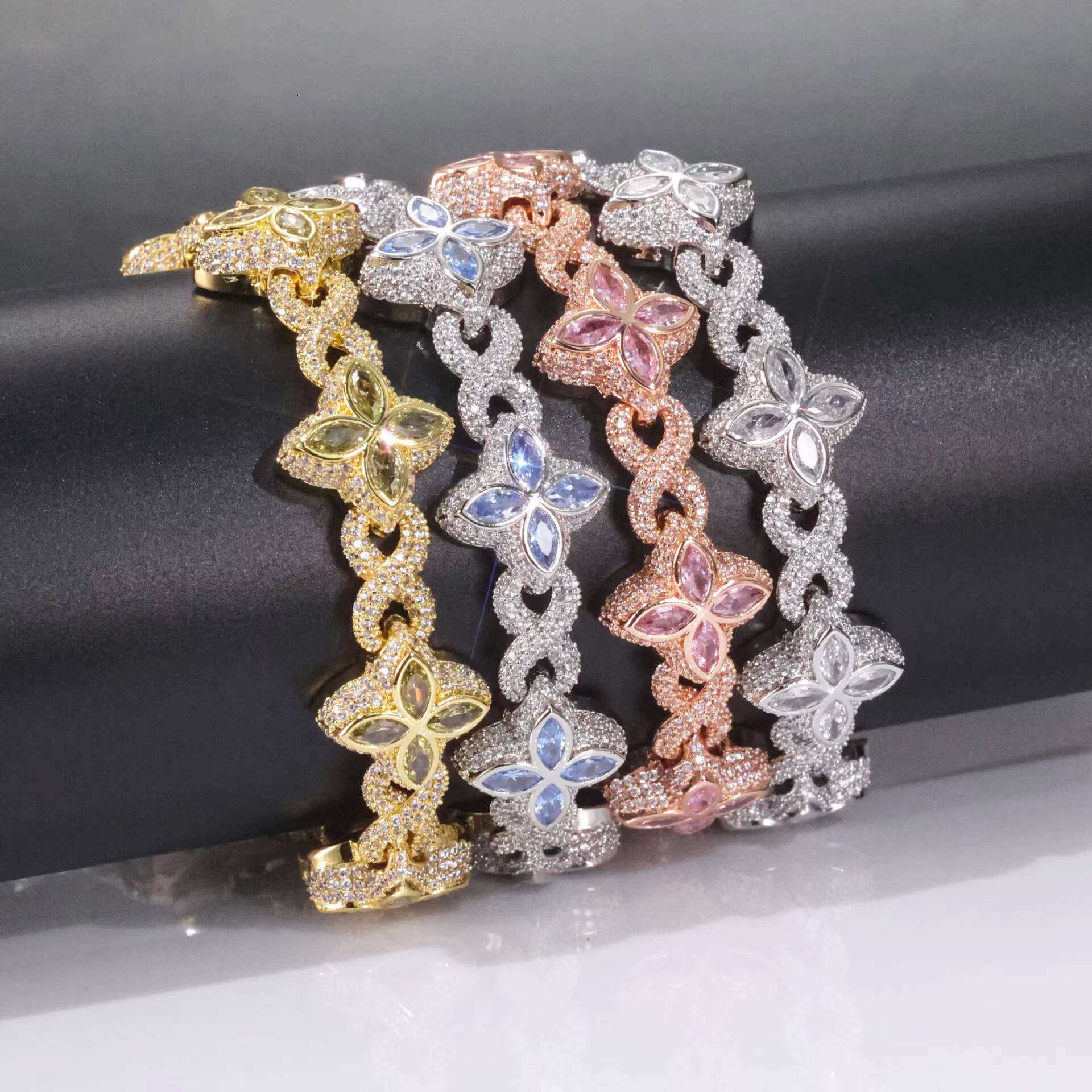 Hot New Custom Personalized 925 Sterling Silver Moissanite Pendant Multi-Letter Name Necklace for Women