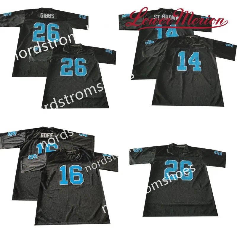 14 ST. BROWN 16GOFF 26 GIBBS Football Jerseys Double Stitched Personalized Name Number comfortable and breathable sports Jerseys