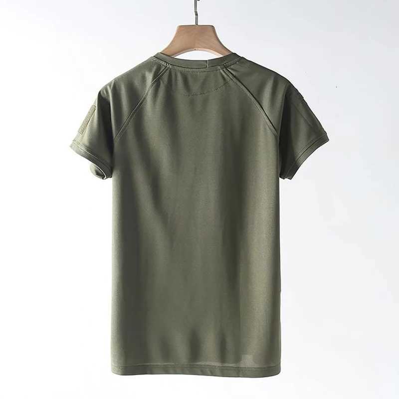 TRVLWEGO Mens Summer Fast Dry Pullerover O-Neck Breathable Tactical T-Shirt Camping Trekking Hiking Climbing Quick Dry Sport Tee Y250724